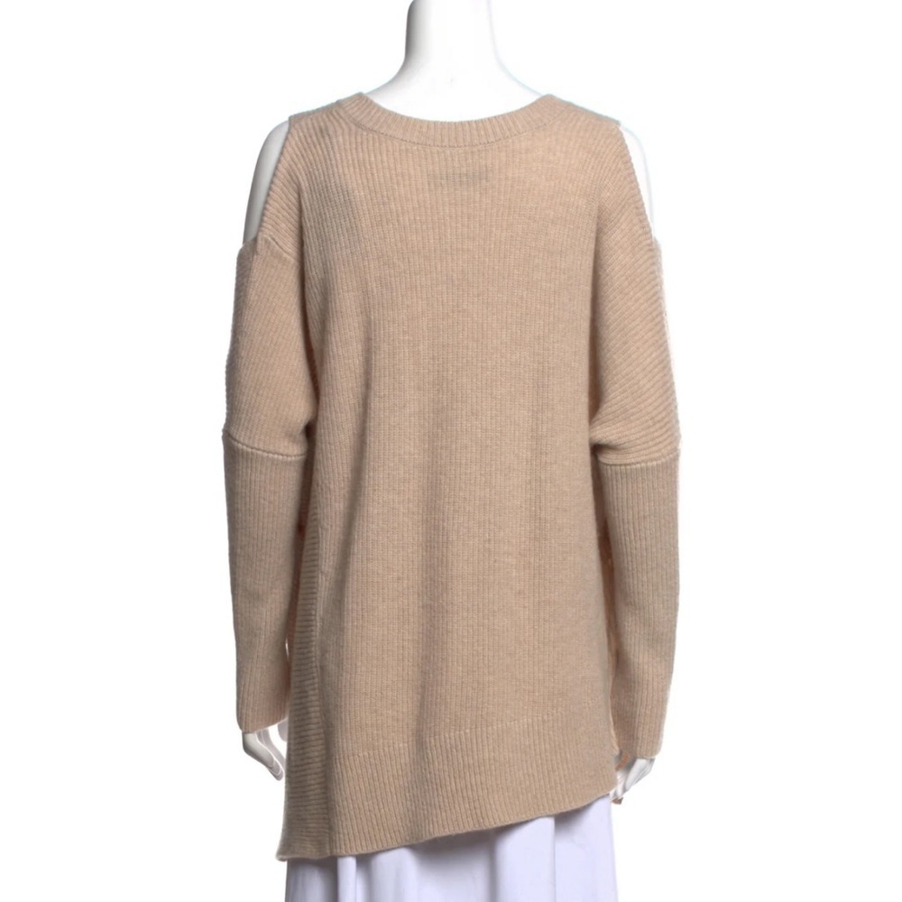 All Saints Sweater V-Neck Cold shoulder Asymmetrical Hemline 3 quarter XS - Picture 3 of 14